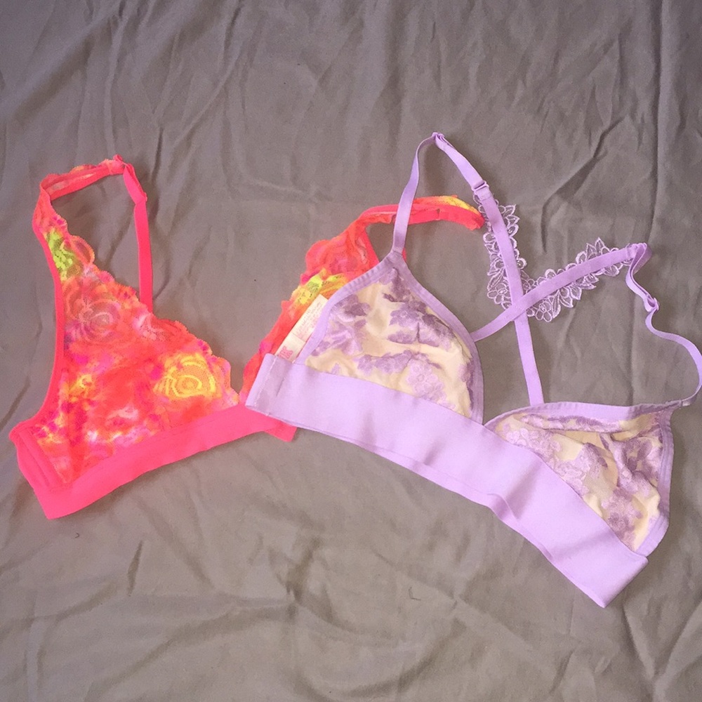 Pair of PINK bralettes
